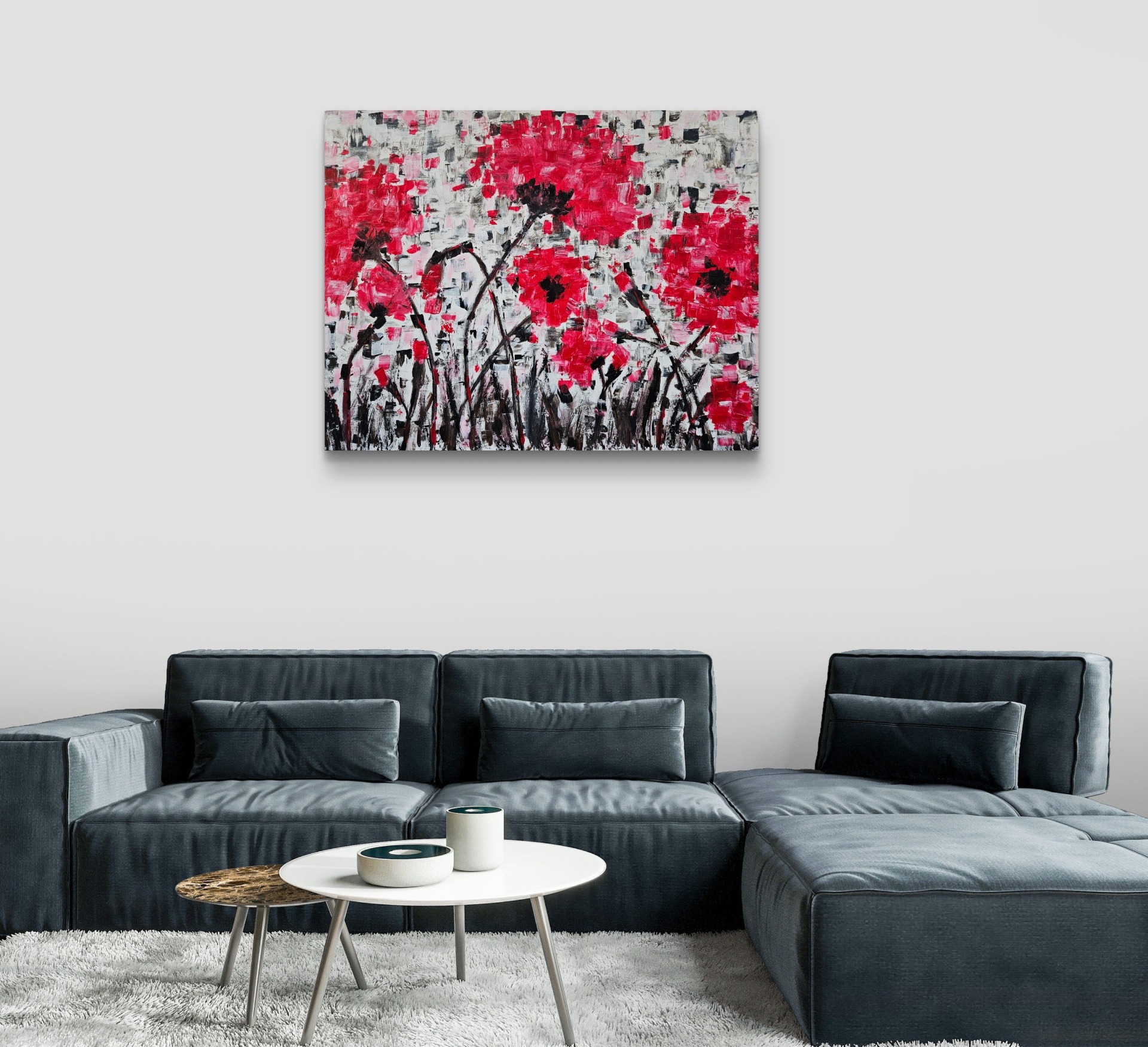 Industriálne divé maky // akryl na plátne, 90x70cm