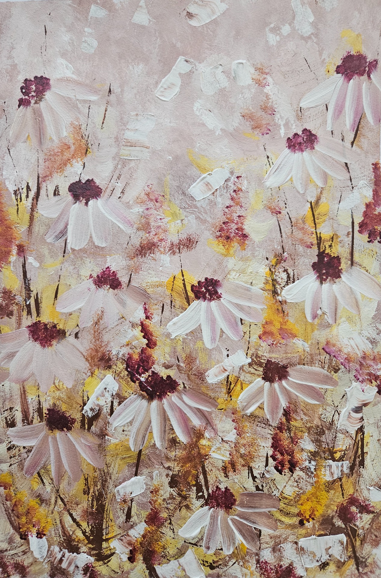 Beige blending // acrylic on paper, 28x38cm