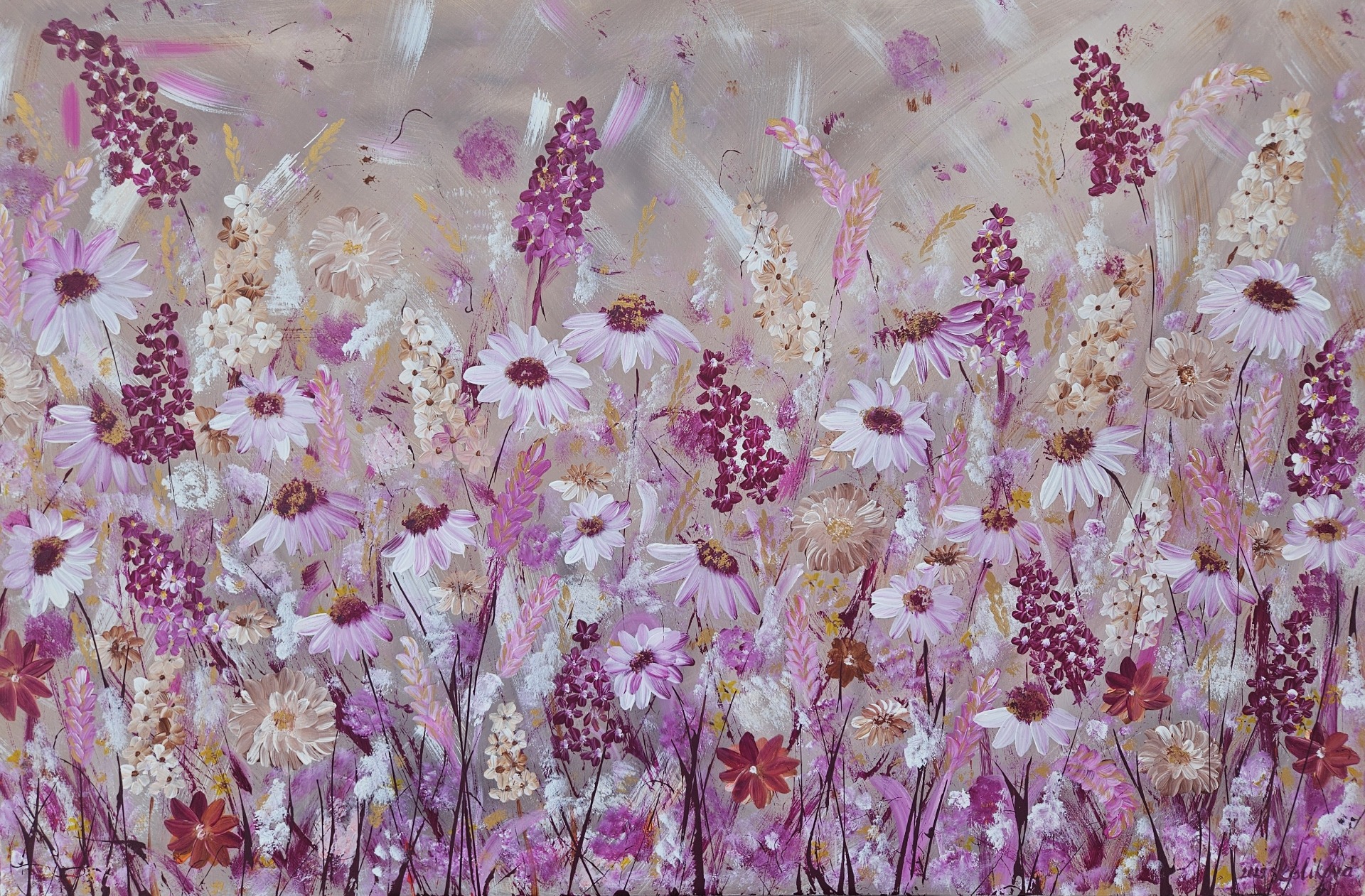 Divoká lúka - Štedrosť // akryl na plátne, 80x120cm