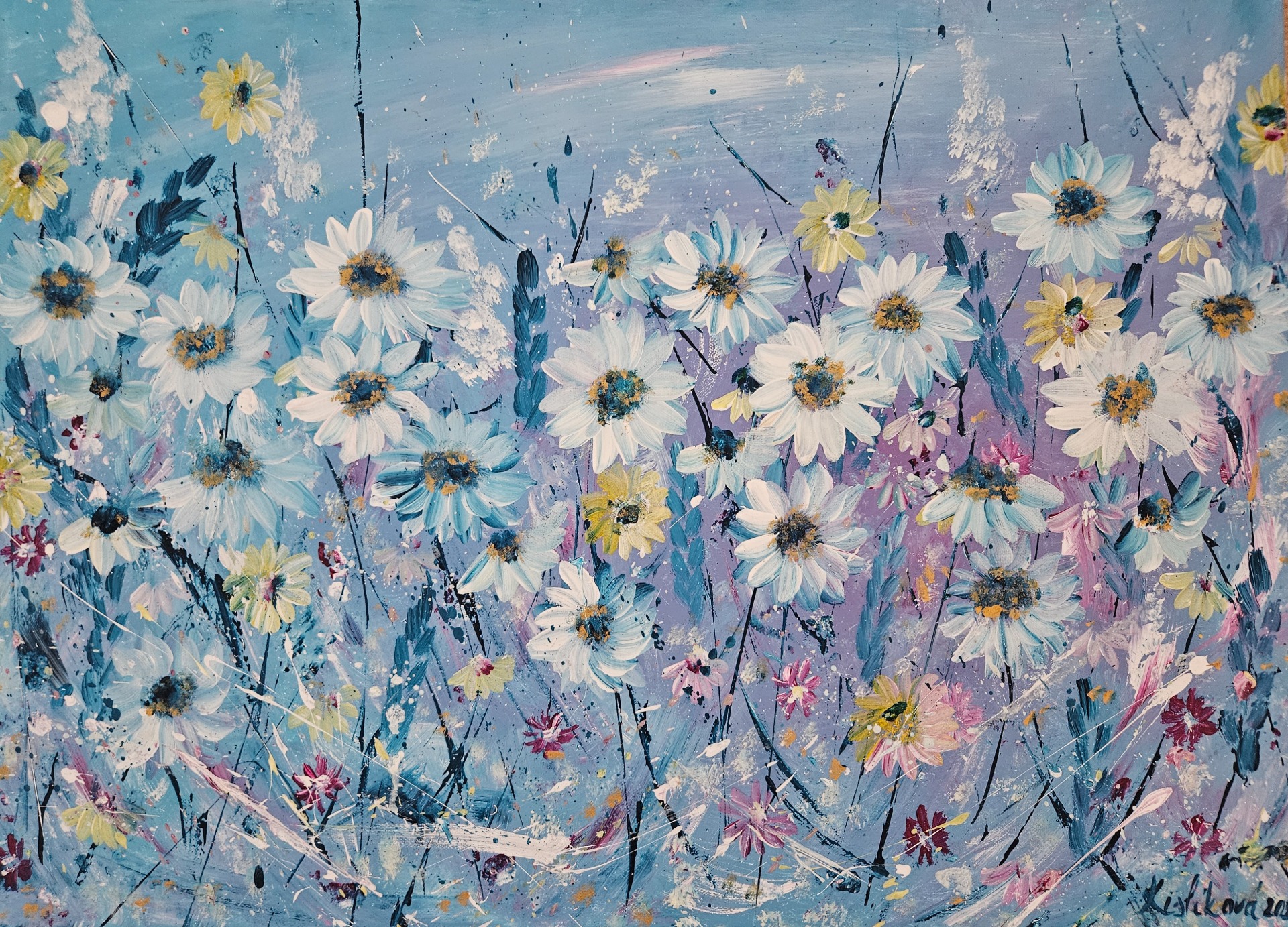 Wild Meadow - Blue Breath // acrylic on canvas, 50x70cm