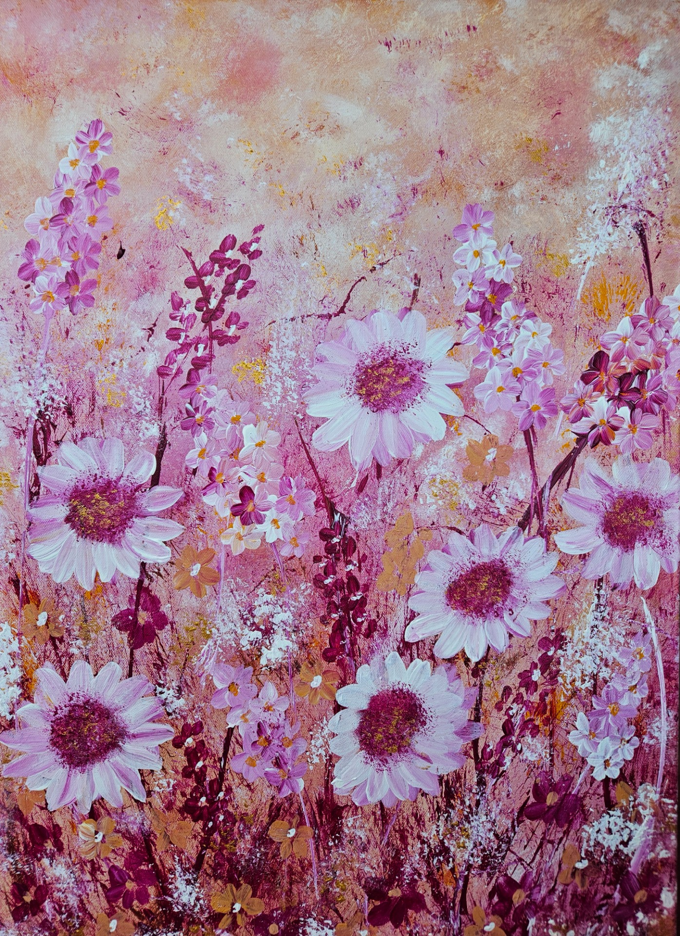 Oheň a telo // akryl na plátne, 50x70cm